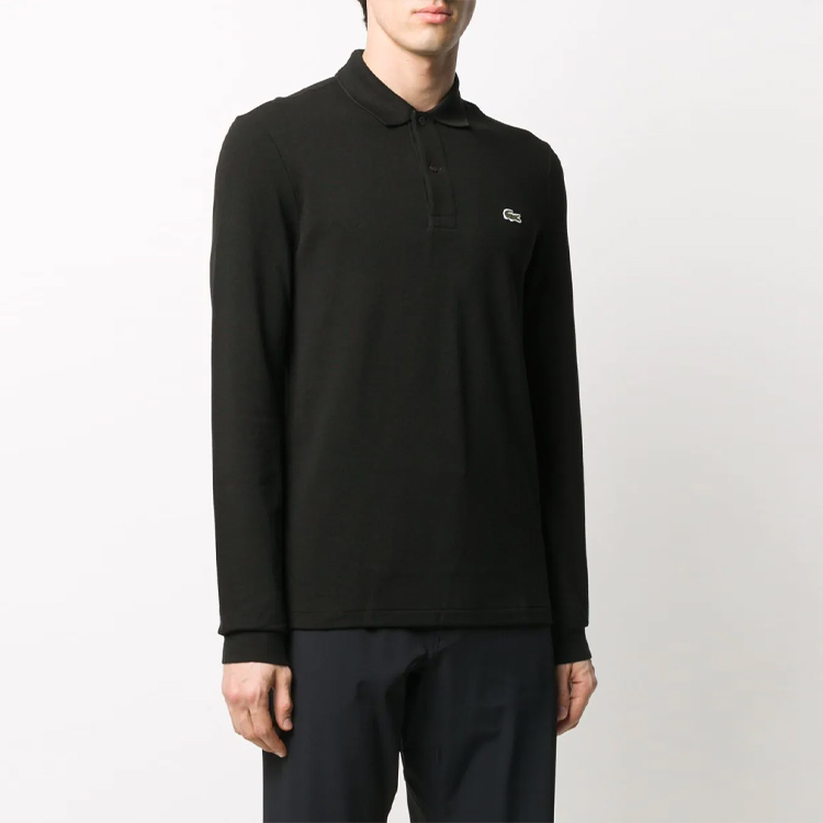 Shop LACOSTE 經典Logo長袖Polo衫 - 復古款、休閒舒適、透氣純棉。 L1312