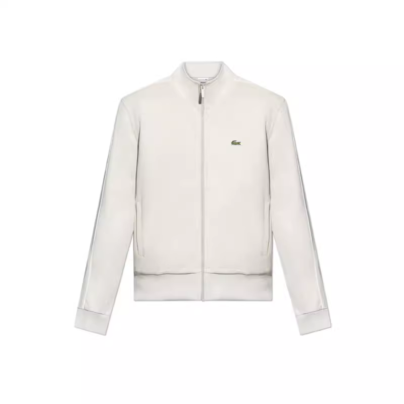 LACOSTE  Classic White Zip-Up Long Sleeve Sweatshirt SH14570BUQ