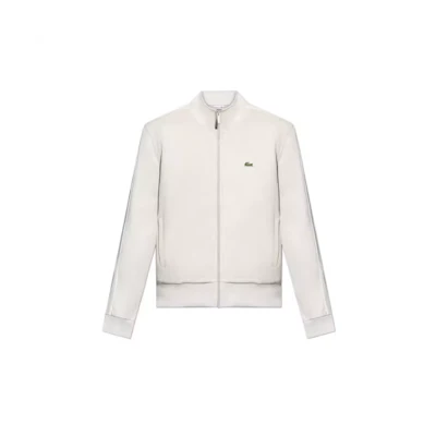 LACOSTE Classic White Zip-Up Long Sleeve Sweatshirt SH14570BUQ