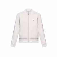Order LACOSTE Classic White Zip-Up Long Sleeve Sweatshirt SH14570BUQ