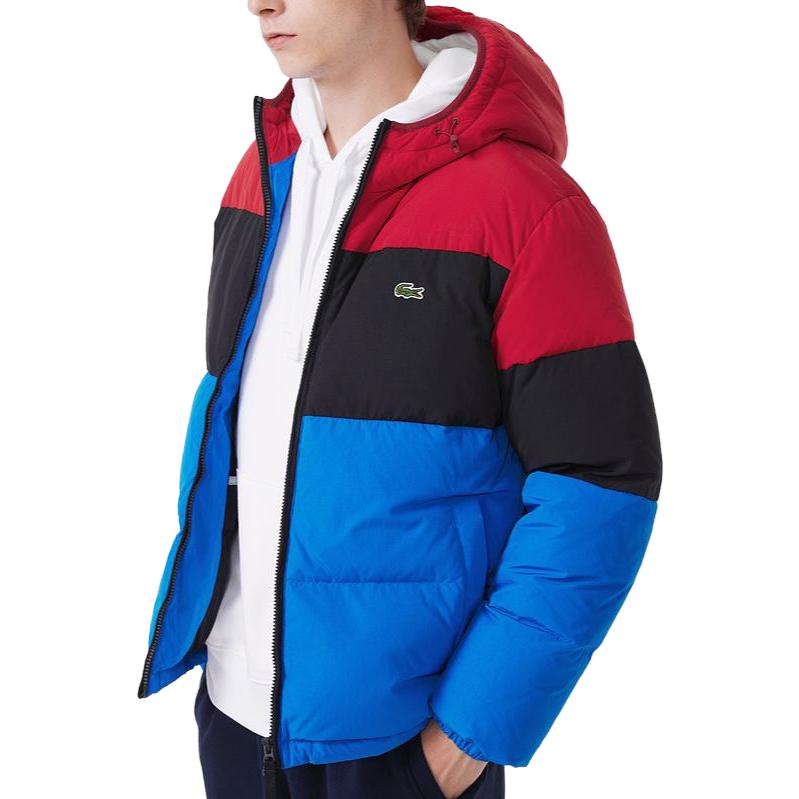 LACOSTE  Colorblock Hooded Down Jacket - Blue Warm Winter Coat BH0207-UBW 圖 4
