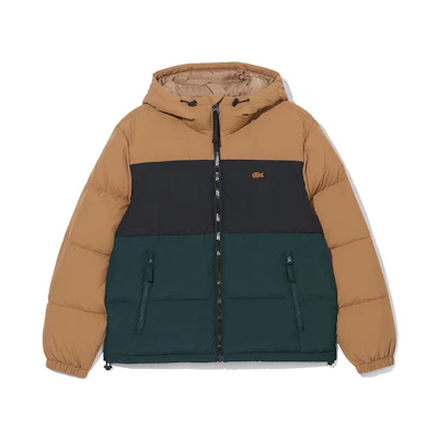 Lacoste Colorblock Hooded Down Jacket - Warm and Stylish BH4485-TPV