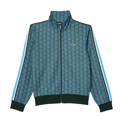 LACOSTE Colorblock Logo Embroidered Long-Sleeve Jacket Blue Green SH1368-1B4