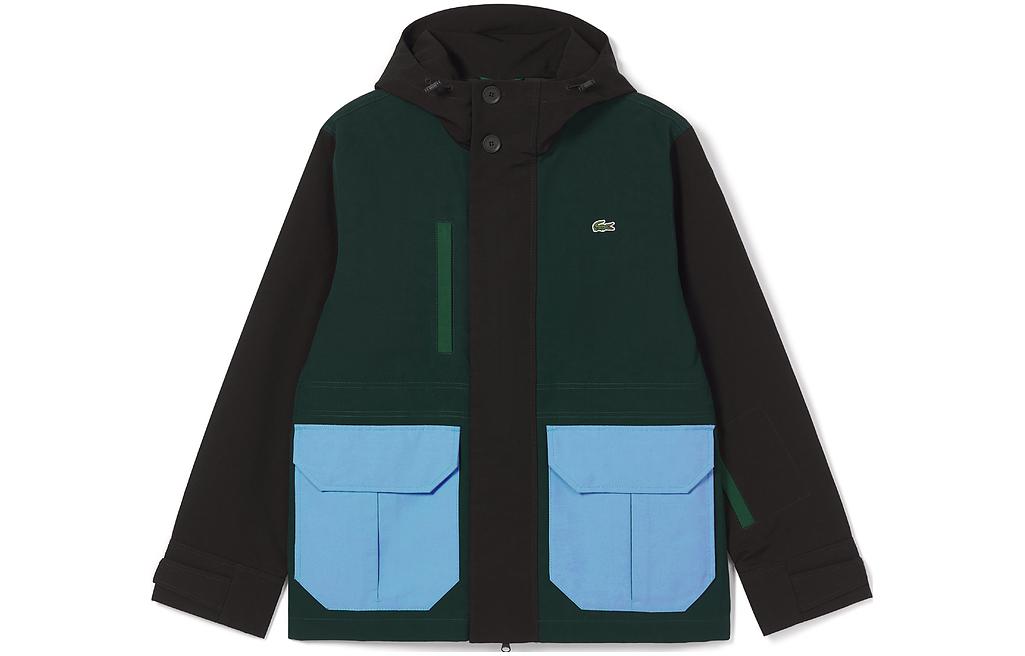 LACOSTE  Colorblock Pocket Design Hooded Jacket BH0556-NDN