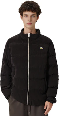 LACOSTE Corduroy Zip-Up Jacket Black Solid Color Stand Collar BH7141-031 Lookbook LACOSTE Corduroy Zip-Up Jacket Black Solid Color Stand Collar BH7141-031