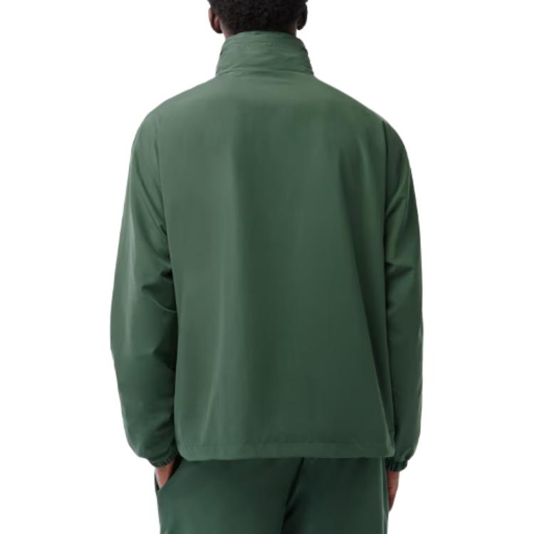 LACOSTE  Detachable Hood Zip-Up Jacket in Solid Dark Green BH1679-SMI 圖 4