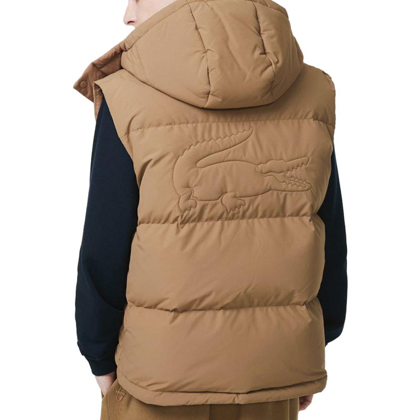 Shop LACOSTE Rompi Tanpa Lengan Berkerudung Lepas Warna Khaki. BH1611-SIX