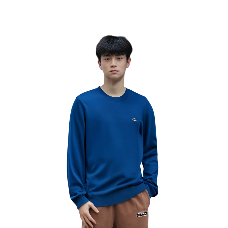 Details for LACOSTE  Fashion Simple Solid Knit Sweater Long-Sleeve Bright Blue. AH1985-131089-K1Q