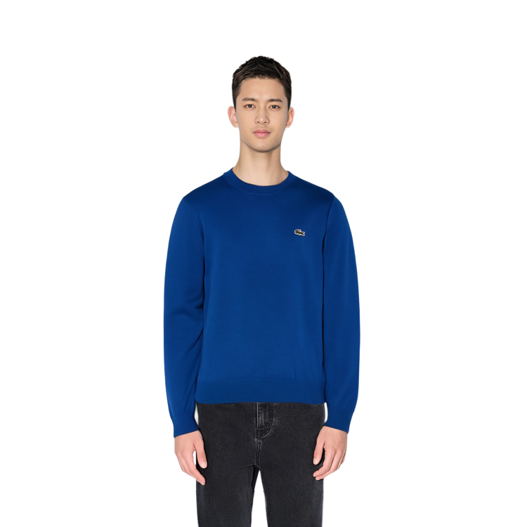 Sizing LACOSTE  Fashion Simple Solid Knit Sweater Long-Sleeve Bright Blue. AH1985-131089-K1Q
