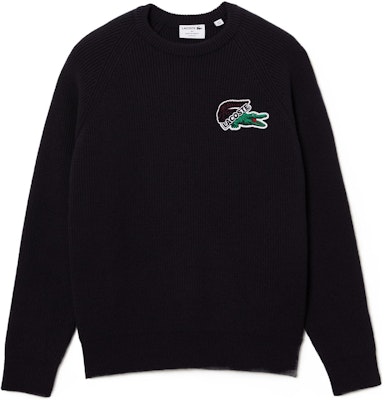 LACOSTE FW22 Navy Blue Pullover Crewneck Knit Sweater. AH0734-166 Buy LACOSTE FW22 Navy Blue Pullover Crewneck Knit Sweater. AH0734-166