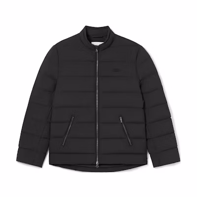 LACOSTE FW23 Black Quilted Zip-Up Jacket BH9329-031
