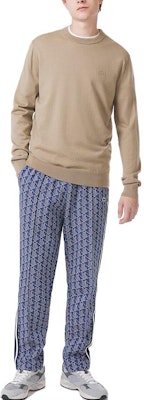 LACOSTE FW23 Camel Crewneck Knit Sweater Long Sleeve Casual Pullover AH1969-CBB Shop LACOSTE FW23 Camel Crewneck Knit Sweater Long Sleeve Casual Pullover AH1969-CBB