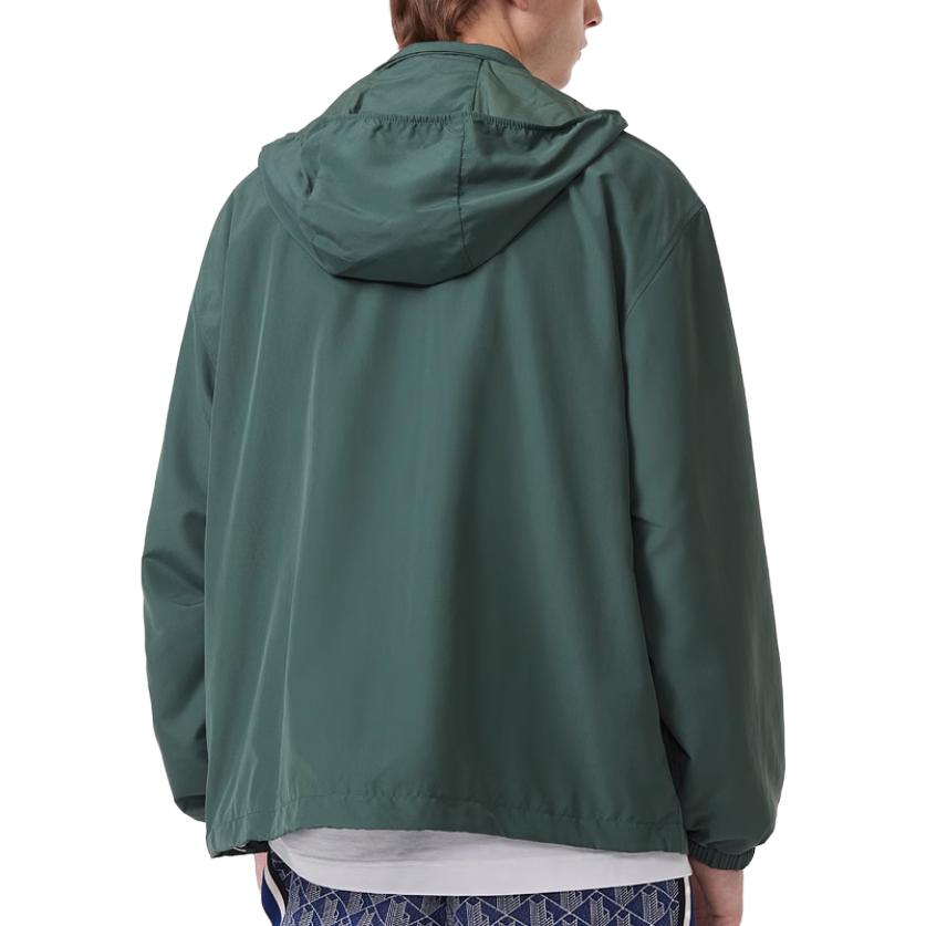 LACOSTE  FW23 Solid Zip-Up Hooded Jacket in Cypress Green. BH6291-SMI 圖 6