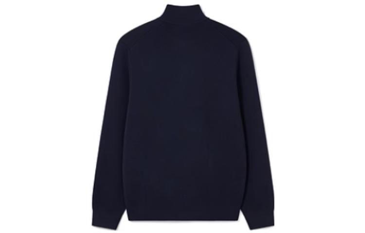 Lookbook 라코스테 FW23 솔리드 집업 니트 가디건 네이비 블루 AH1955-166