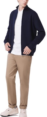 라코스테 FW23 솔리드 집업 니트 가디건 네이비 블루 AH1955-166 Details for 라코스테 FW23 솔리드 집업 니트 가디건 네이비 블루 AH1955-166