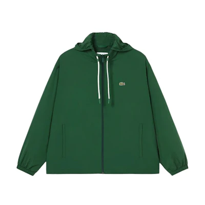 LACOSTE Green Crocodile Logo Patchwork Hoodie Jacket Long Sleeve. BH6291-132