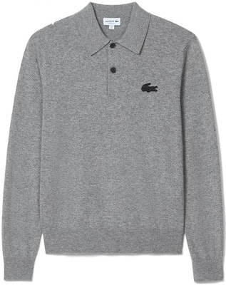 LACOSTE 灰色針織長袖Polo衫休閒風格 AH2504-YRD Buy LACOSTE 灰色針織長袖Polo衫休閒風格 AH2504-YRD
