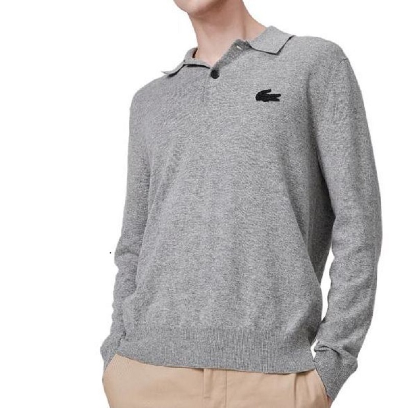 Purchase LACOSTE 灰色針織長袖Polo衫休閒風格 AH2504-YRD