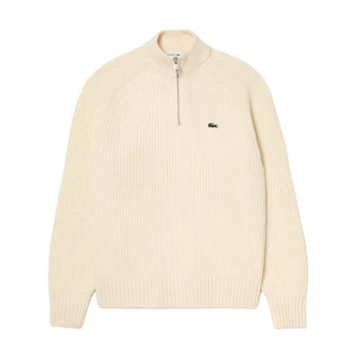 Lacoste High-Neck Pullover Sweater White AH3134-XFJ