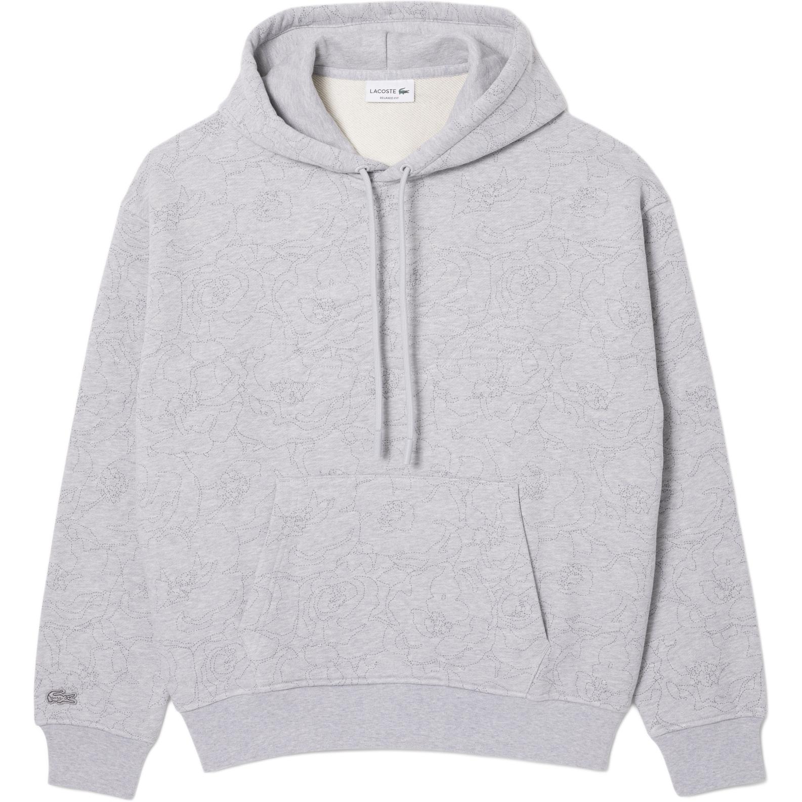 Order LACOSTE Koleksi Holiday Hoodie Oversized Pullover Sweatshirt - Abu-abu SH3599-CCA