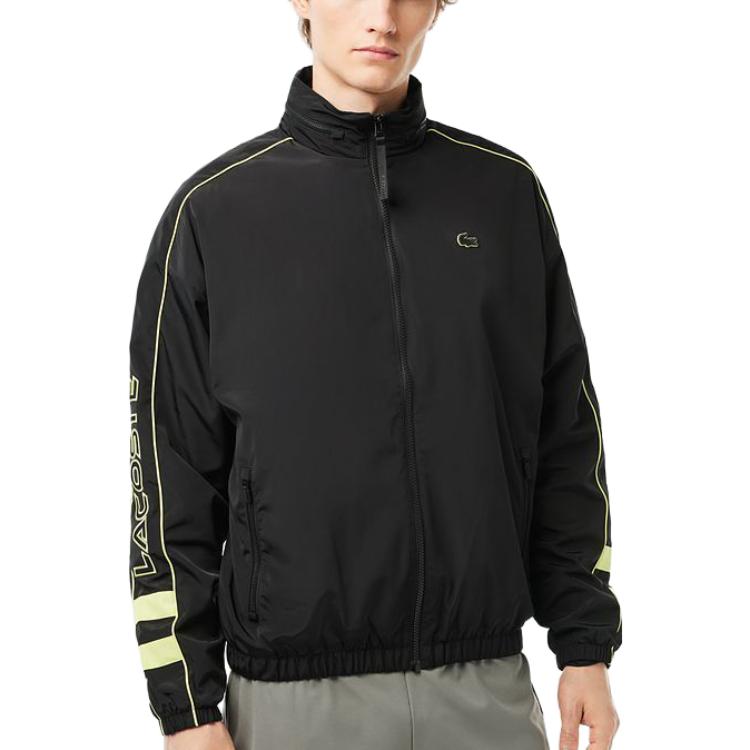 Shop LACOSTE  Hooded Jacket with Logo Print BH5983-6VT