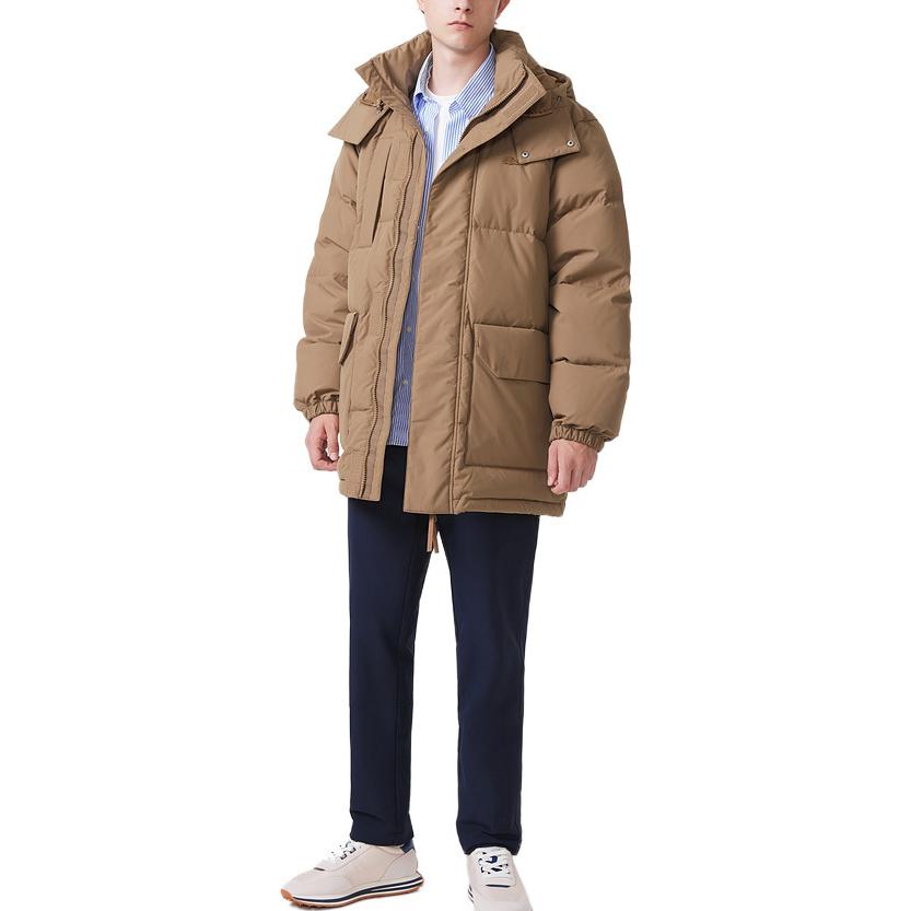 LACOSTE  Khaki Detachable Hood Loose-Fit Jacket. BH5977-SIX 圖 3