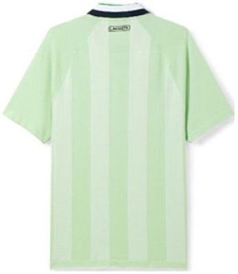 LACOSTE Light Green Striped Logo Loose Fit Short Sleeve Polo SS22. DH6441-GY1 Lookbook LACOSTE Light Green Striped Logo Loose Fit Short Sleeve Polo SS22. DH6441-GY1