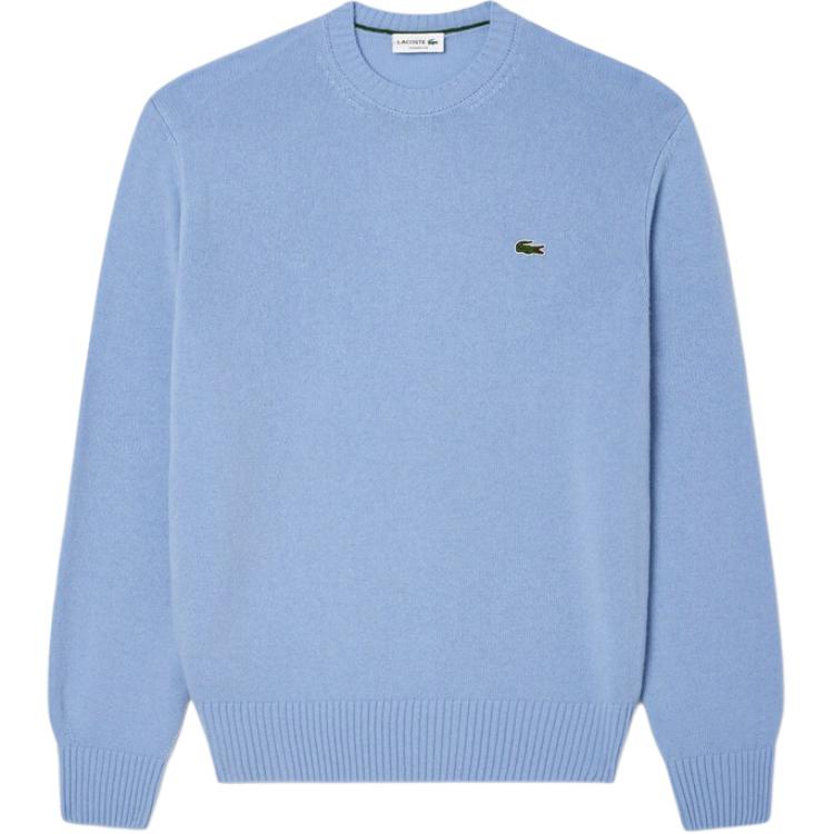 LACOSTE  Logo Embroidered Crewneck Sweater in Light Blue. AH2916-HBP