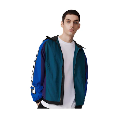 LACOSTE Logo Outdoor Casual Zip-Up Hoodie Jacket Multicolor拼 BH0552-TR4