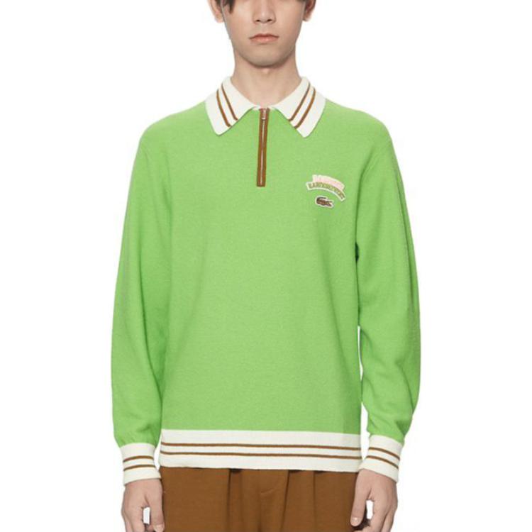 LACOSTE  Logo Print Long Sleeve Loose Fit Polo Sweater. AH3261 圖 3