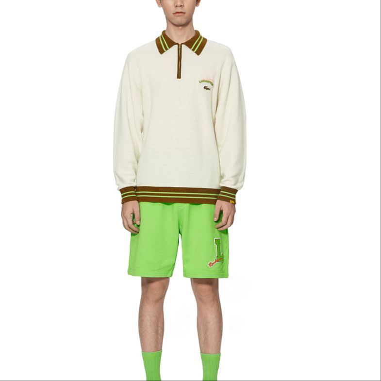 LACOSTE  Logo Print Long Sleeve Loose Fit Polo Sweater. AH3261 圖 5