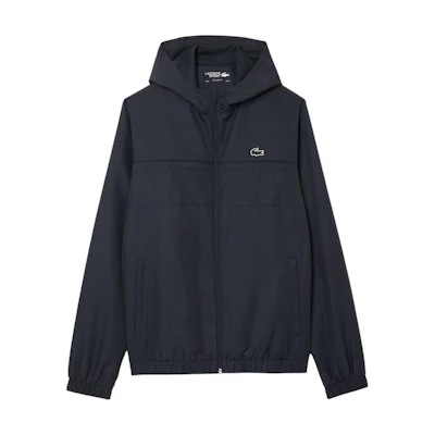 LACOSTE Logo Zip Hoodie Jacket, Dark Gray. BH3466-RT3