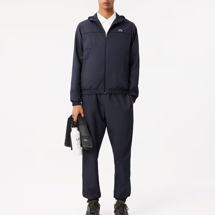 Purchase 라코스테 로고 집업 후드 재킷, 다크 그레이. BH3466-RT3