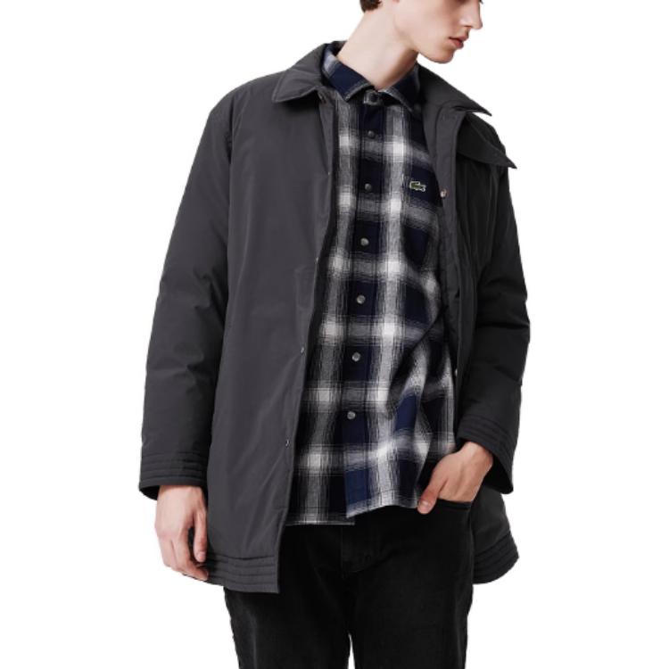 LACOSTE  Long Sleeve Grey Down Jacket - Casual Warm Mid-Length Coat. BH6809-EL6 圖 3