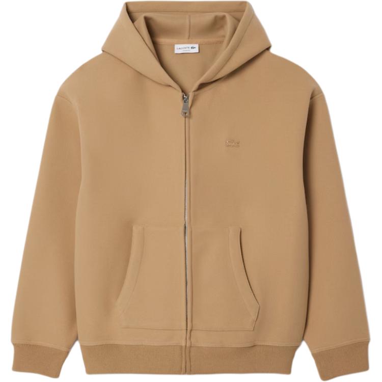 Order ラコステ ルーズフィット ジップアップフーディジャケット ベージュブラウン SH4106-02S
