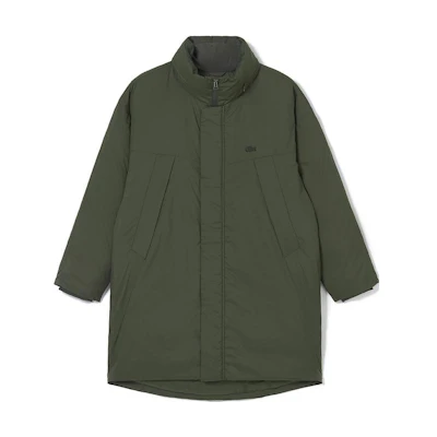 LACOSTE Mid-Length Down Jacket with Logo - Warm and Stylish. BH6813
