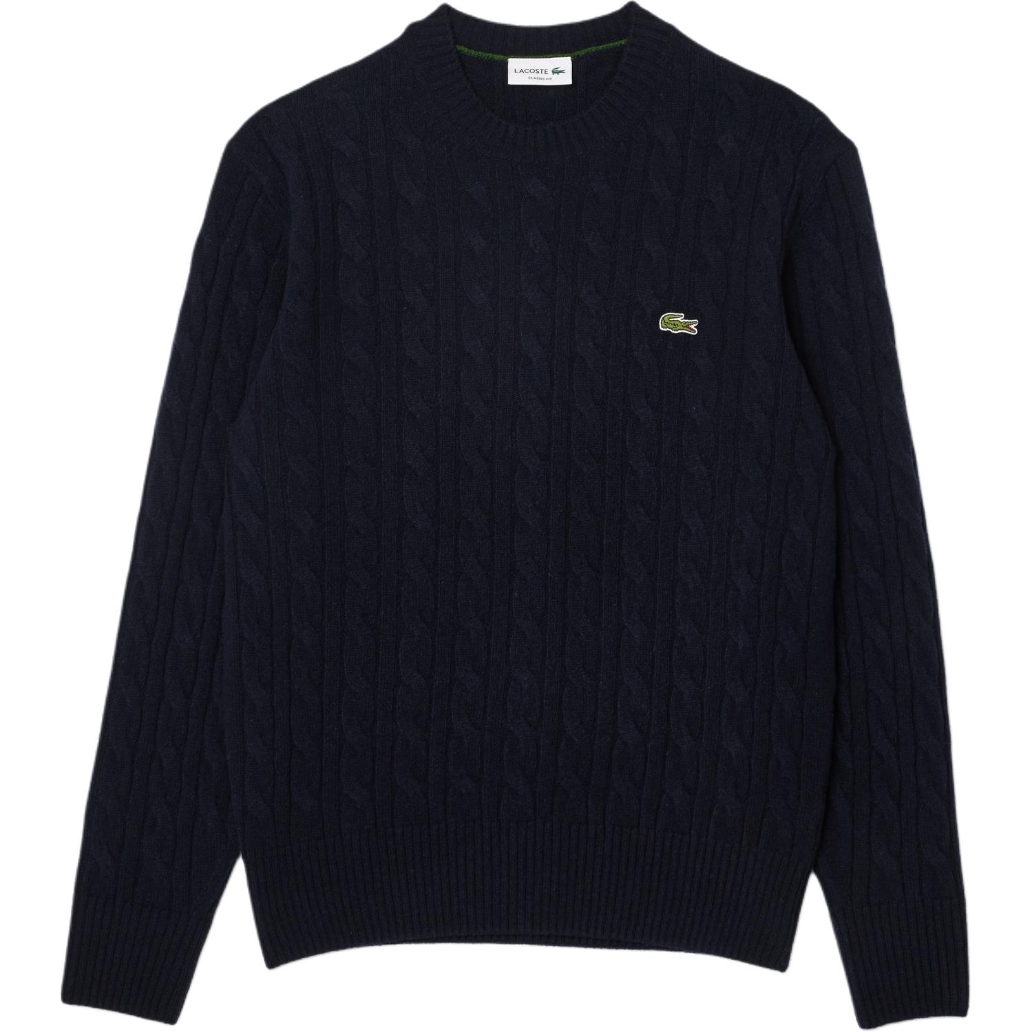 LACOSTE  Midnight Blue Logo Embroidered Crewneck Sweater. AH2924-166