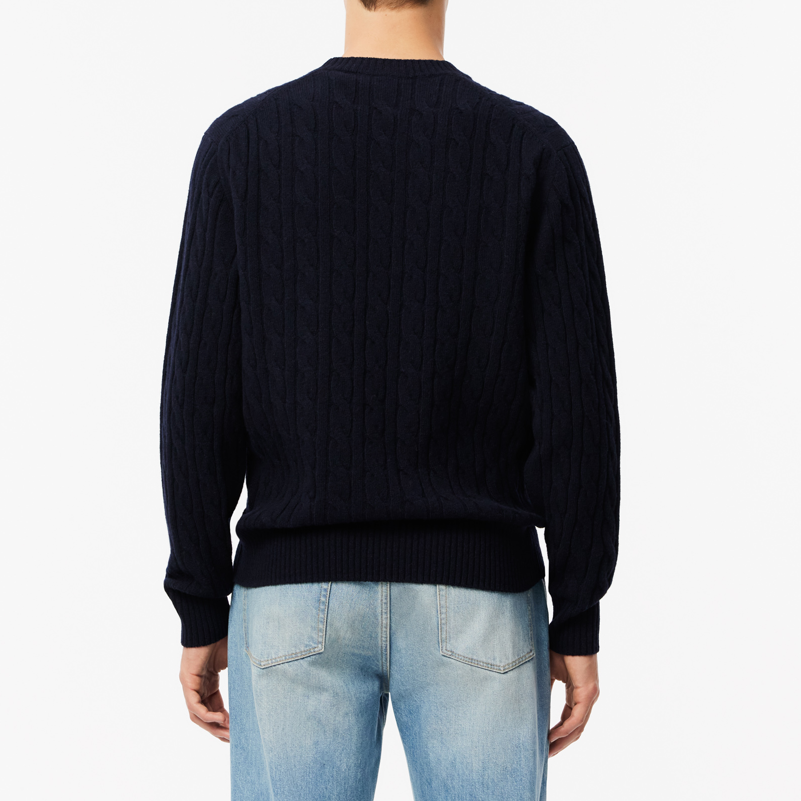 LACOSTE  Midnight Blue Logo Embroidered Crewneck Sweater. AH2924-166 圖 4