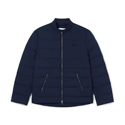 LACOSTE Navy Blue FW23 Solid Stand Collar Long Sleeve Insulated Jacket BH9329-166
