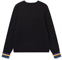 Lookbook LACOSTE Navy Blue Knit Sweater Crewneck with Graphic Print. AH0824-1