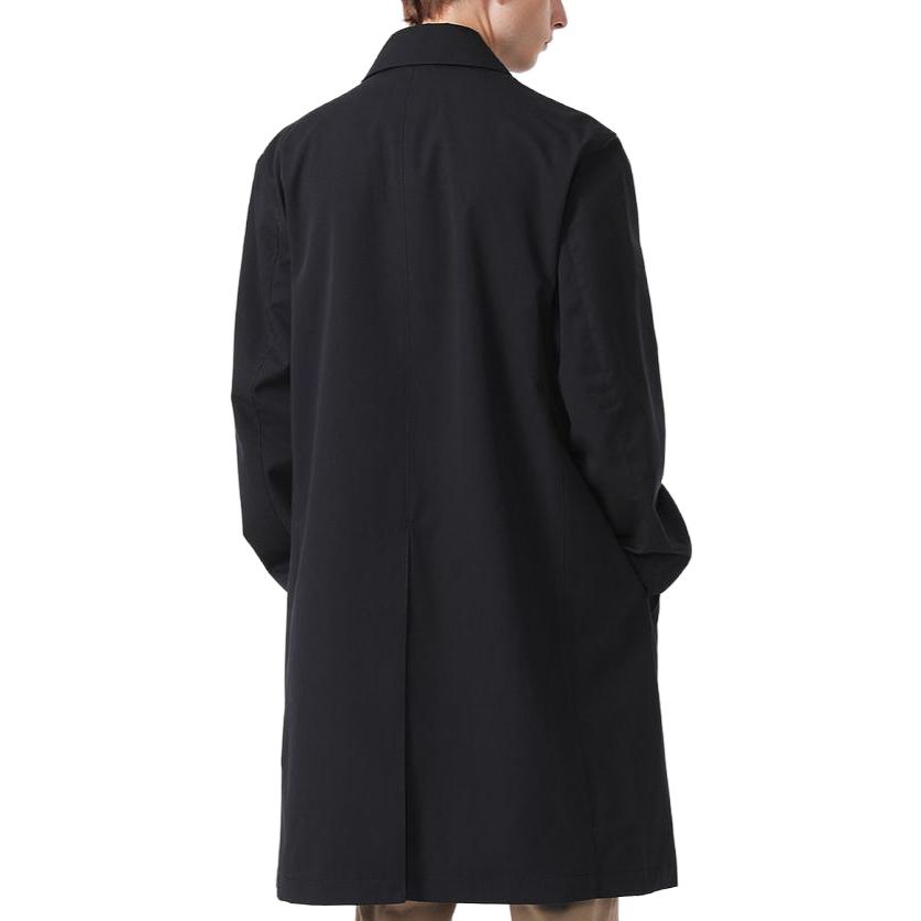 Shop LACOSTE Abrigo Largo Azul Marino Solido de Botón Simple tipo Trench. BH5946-HDE