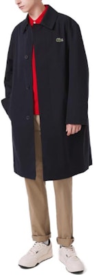 LACOSTE Abrigo Largo Azul Marino Solido de Botón Simple tipo Trench. BH5946-HDE Purchase LACOSTE Abrigo Largo Azul Marino Solido de Botón Simple tipo Trench. BH5946-HDE