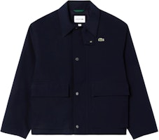 LACOSTE Navy Utility Jacket with Large Pocket and Classic Collar. BH7277-HDE LACOSTE Navy Utility Jacket with Large Pocket and Classic Collar. BH7277-HDE