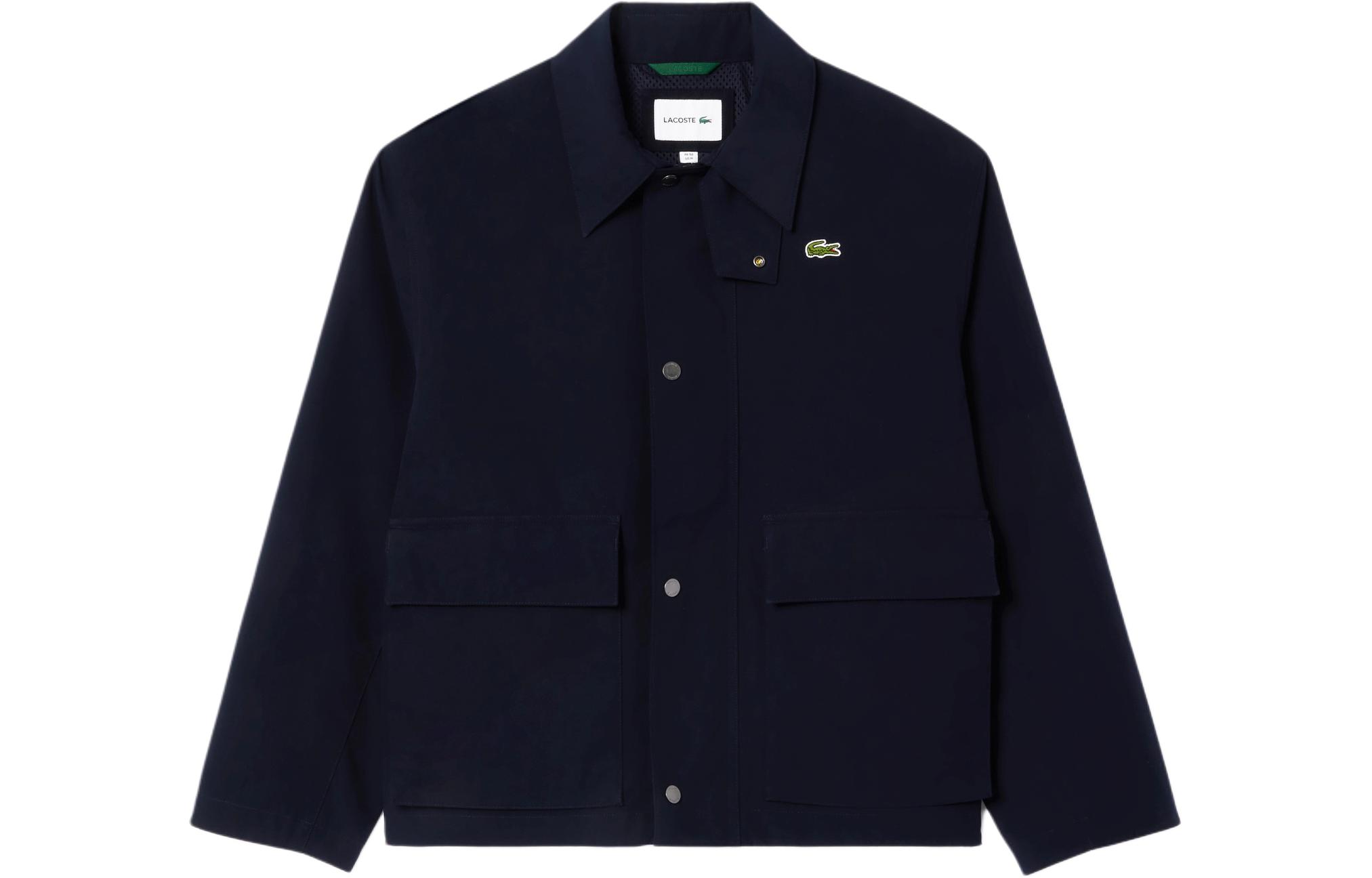 Order LACOSTE 海軍藍實用夾克，大口袋經典領設計。 BH7277-HDE