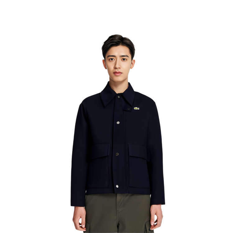 Details for LACOSTE 海軍藍實用夾克，大口袋經典領設計。 BH7277-HDE