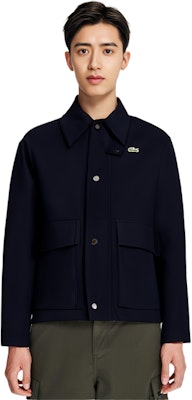 LACOSTE 海軍藍實用夾克,大口袋經典領設計。 BH7277-HDE Details for LACOSTE 海軍藍實用夾克,大口袋經典領設計。 BH7277-HDE