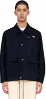 Sizing LACOSTE 海軍藍實用夾克,大口袋經典領設計。 BH7277-HDE