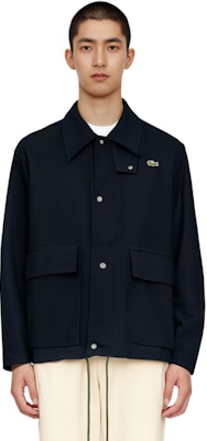 LACOSTE 海軍藍實用夾克,大口袋經典領設計。 BH7277-HDE Sizing LACOSTE 海軍藍實用夾克,大口袋經典領設計。 BH7277-HDE
