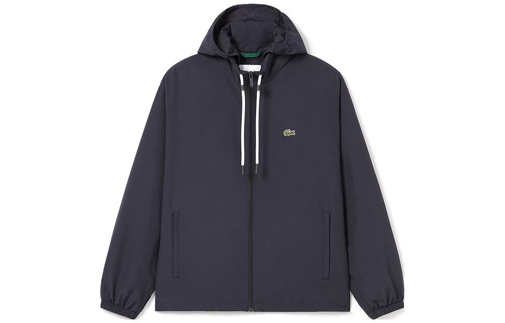 LACOSTE  Navy Zip-Up Hoodie Jacket FW23 Casual Sportswear. BH6291-HDE