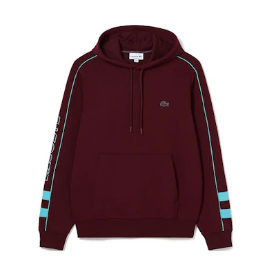 LACOSTE Red Colorblock Pullover Hoodie SH1439